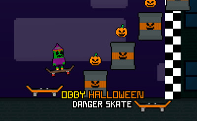 Obby Halloween Danger Skate